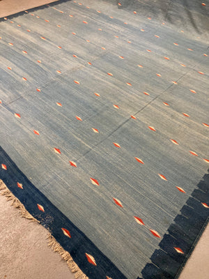 Indian very large vintage dhurrie (508 x 326cm)