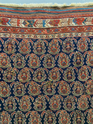 Afshar antique rug with paisley boteh design (212 x 135cm)