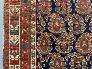 Afshar antique rug with paisley boteh design (212 x 135cm)