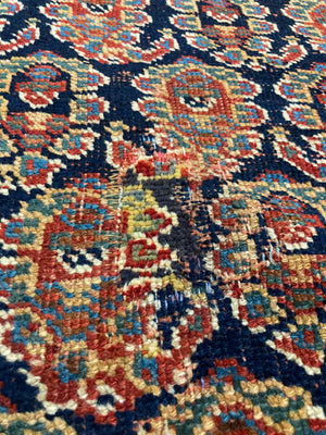 Afshar antique rug with paisley boteh design (212 x 135cm)