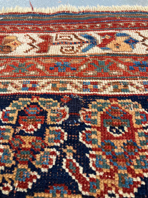 Afshar antique rug with paisley boteh design (212 x 135cm)