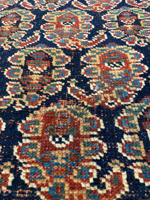 Afshar antique rug with paisley boteh design (212 x 135cm)