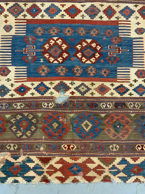 Antique Turkish Aydin kilim fragment (256 x 174cm) *AF