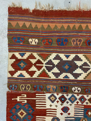 Antique Turkish Aydin kilim fragment (256 x 174cm) *AF