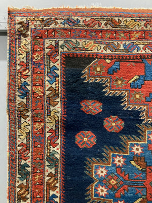 Afshar antique triple medallion rug (169 x 134cm)