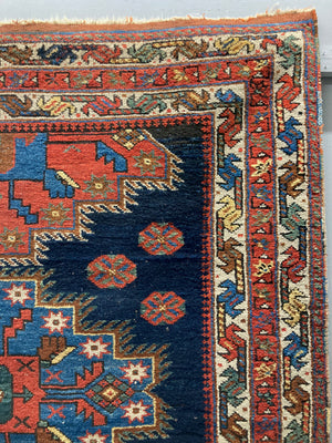 Afshar antique triple medallion rug (169 x 134cm)