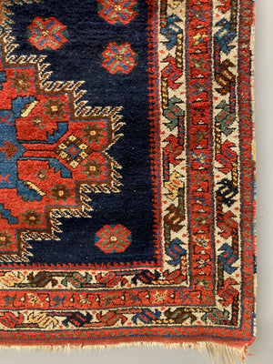 Afshar antique triple medallion rug (169 x 134cm)