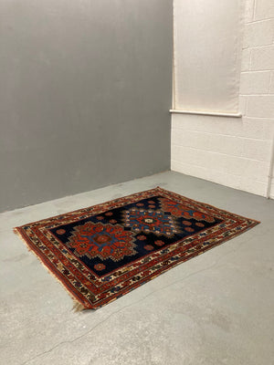 Afshar antique triple medallion rug (169 x 134cm)