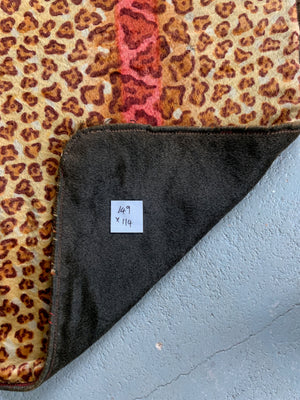 Feax  leopard skin lined cover (149 x 114cm)