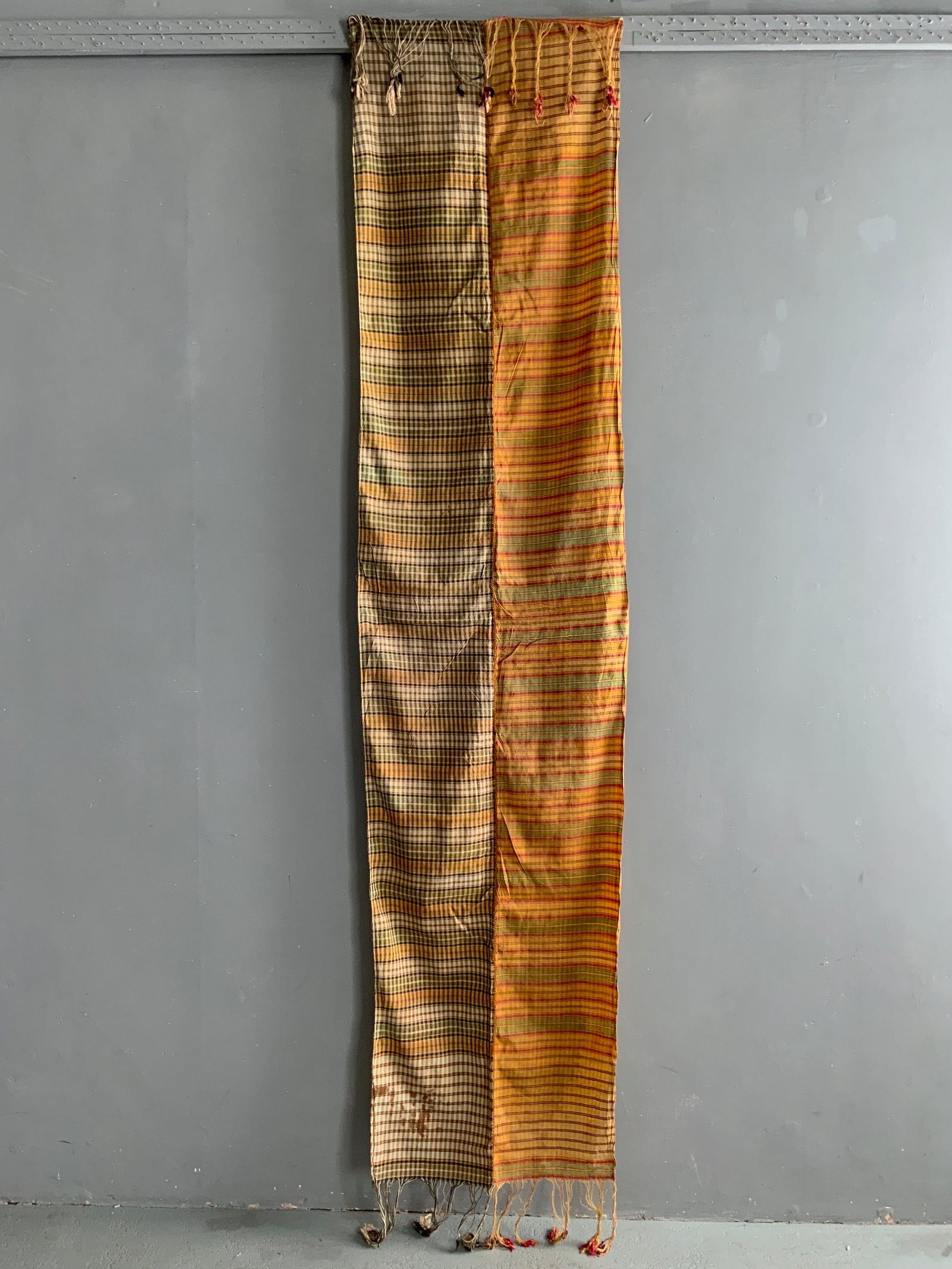 Ottoman antique Southern Turkey or Lebanon cotton scarf (224 x 54cm)