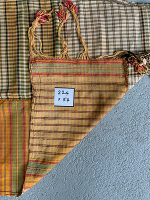 Ottoman antique Southern Turkey or Lebanon cotton scarf (224 x 54cm)