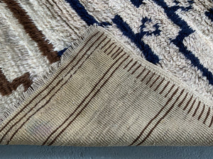 Turkish vintage tulu rug with stepped Seljuk design (143 x 119cm)