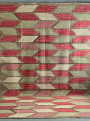 Turkish modern chevron design oversize tapestry kilim (348 x 245cm) *new