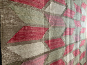 Turkish modern chevron design oversize tapestry kilim (348 x 245cm) *new