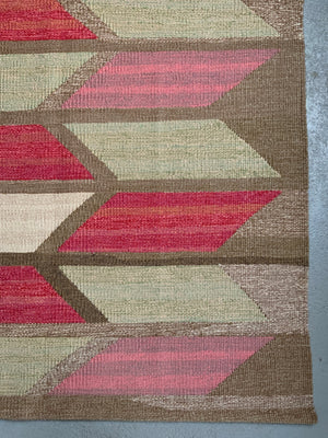 Turkish modern chevron design oversize tapestry kilim (348 x 245cm) *new