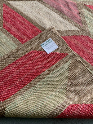 Turkish modern chevron design oversize tapestry kilim (348 x 245cm) *new