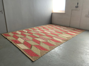 Turkish modern chevron design oversize tapestry kilim (348 x 245cm) *new