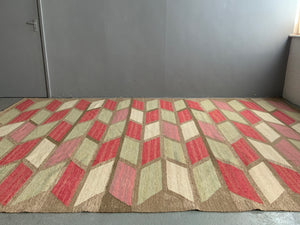 Turkish modern chevron design oversize tapestry kilim (348 x 245cm) *new