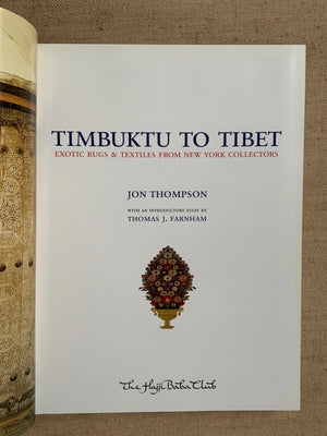 Timbuktu to Tibet. Thompson, Jon.
