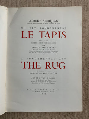 Le Tapis. Achdjian, Albert.