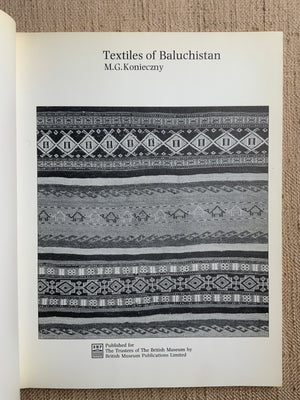 Textiles of Baluchistan. Konieczny, M. G.