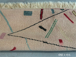 Turkish contemporary rug after Müren (148 x 102cm)