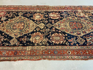 Kurdish antique kelleigh carpet (346 x 154cm) *AF