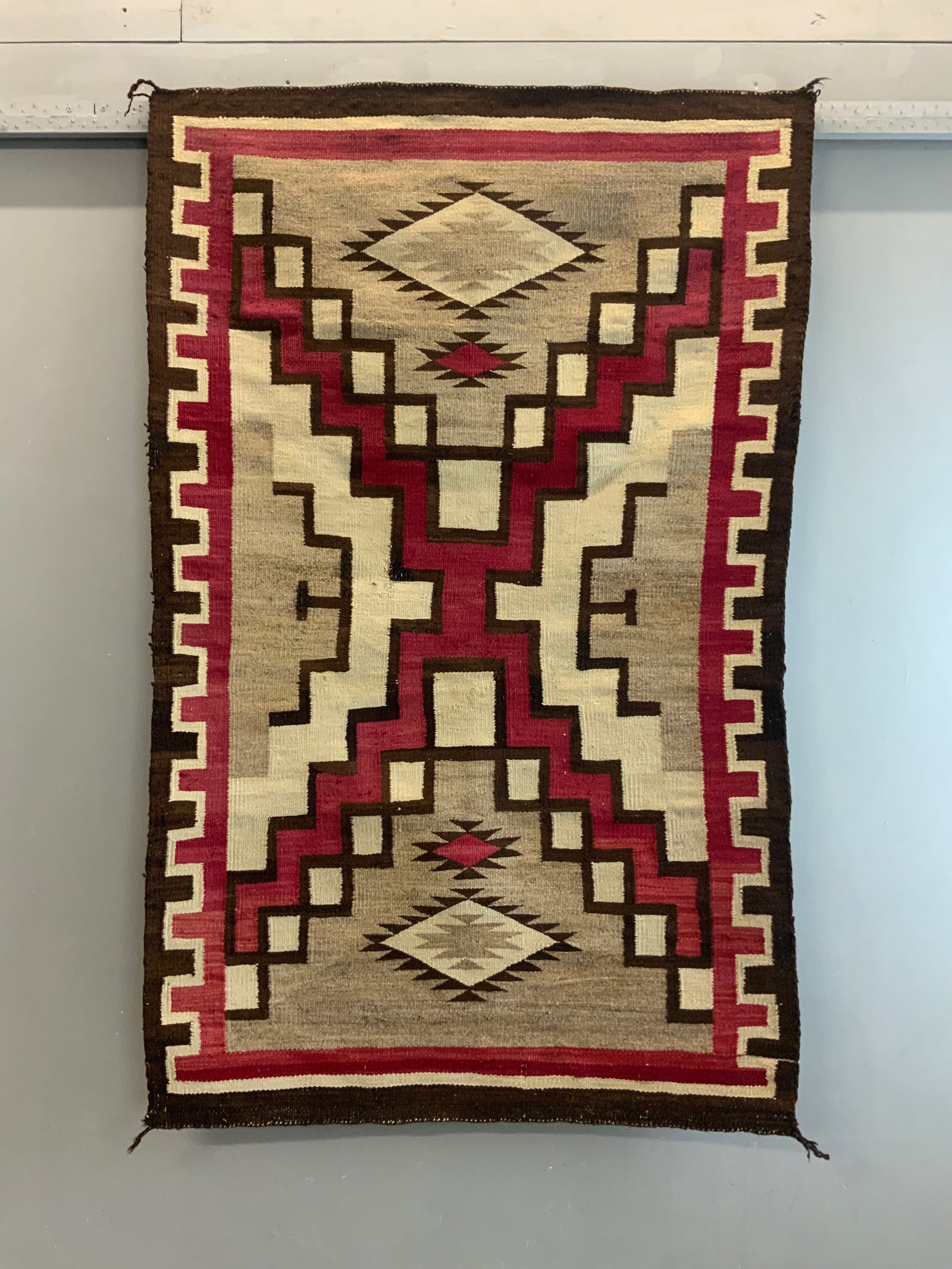 Navajo antique flatweave blanket rug (172 x 110cm)