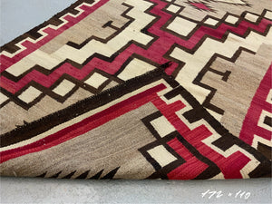 Navajo antique flatweave blanket rug (172 x 110cm)