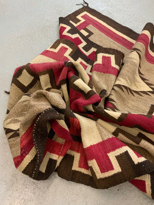 Navajo antique flatweave blanket rug (172 x 110cm)