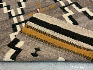 Navajo small vintage flatweave blanket rug (102 x 64cm)