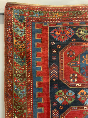 Caucasian antique Kazak large rug / carpet (309 x 187cm)