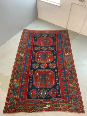 Caucasian antique Kazak large rug / carpet (309 x 187cm)