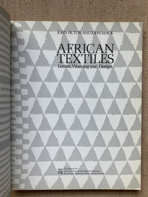 Picton, John & Mack, John. : African Textiles