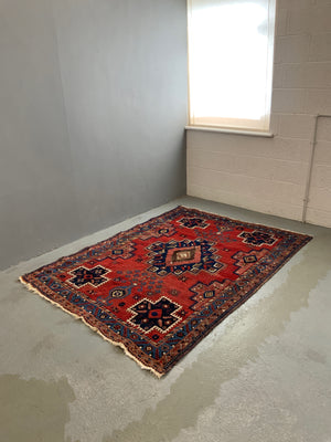 Afshar medallion rug (211 x 150cm)