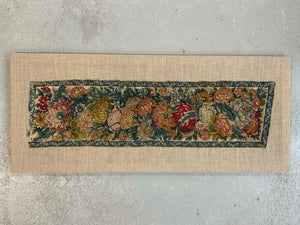 French antique needlework panel (97 x 27cm)