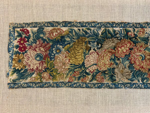 French antique needlework panel (97 x 27cm)