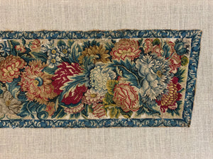 French antique needlework panel (97 x 27cm)