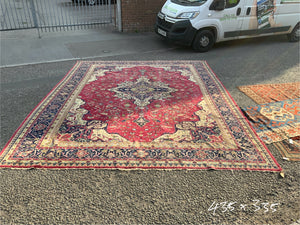 Turkish vintage Isparta oversize carpet (430 x 336cm)