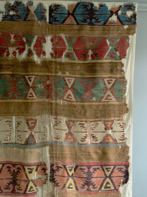Turkish Anatolian Saçikara / Isparta kilim fragment (390 x 140cm)