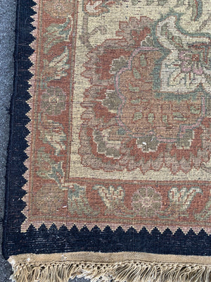 Indian black ground modern carpet (365 x 275cm)