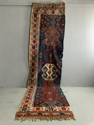 Turkish Anatolian Akseray antique kilim panel (378 x 97cm)