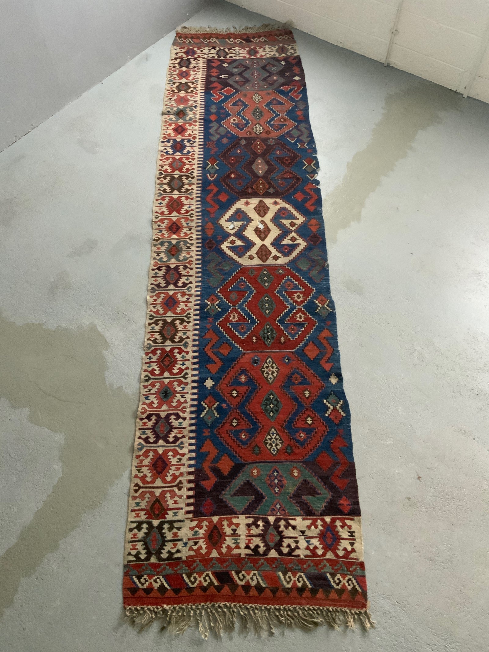 Turkish Anatolian Akseray antique kilim panel (378 x 97cm)