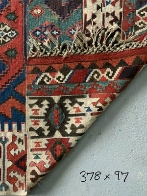 Turkish Anatolian Akseray antique kilim panel (378 x 97cm)