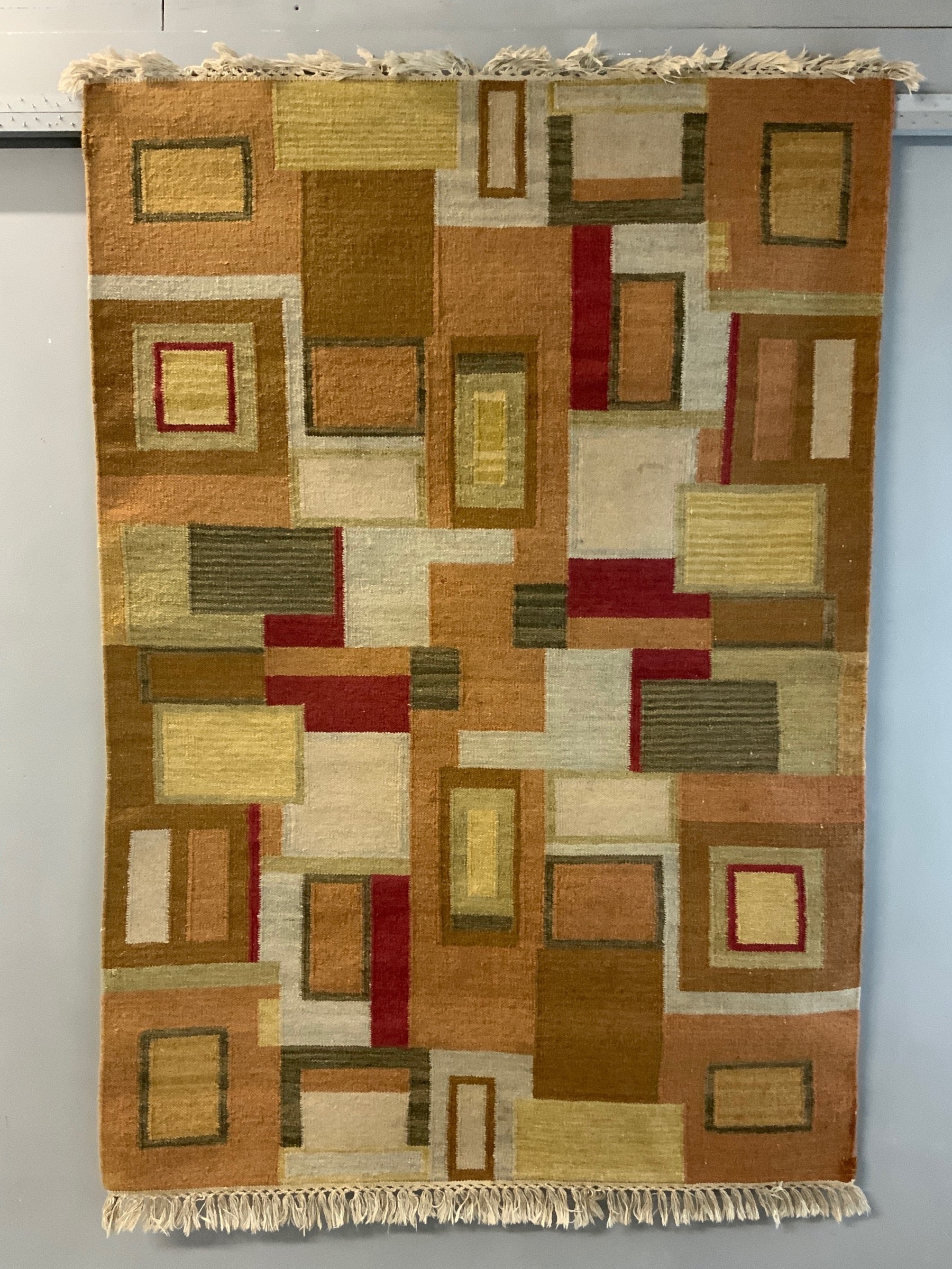 Indian wool flatweave modern (176 x 124cm)