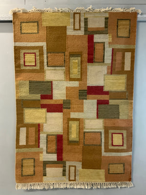 Indian wool modern flatweave (176 x 124cm)