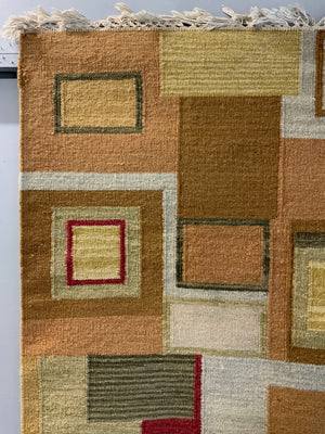 Indian wool modern flatweave (176 x 124cm)