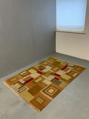 Indian wool modern flatweave (176 x 124cm)