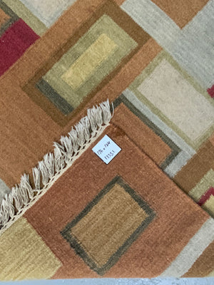 Indian wool modern flatweave (176 x 124cm)