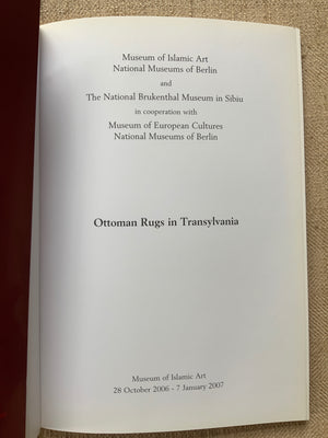 Ionescu, Stefan et al. : Ottoman Rugs in Transylvania